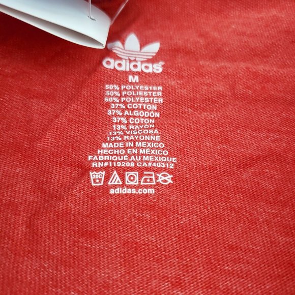 Adidas Womens Red Short Sleeve V Neck Clipper Basketball Pullover T Shirt Size M - Picture 8 of 13